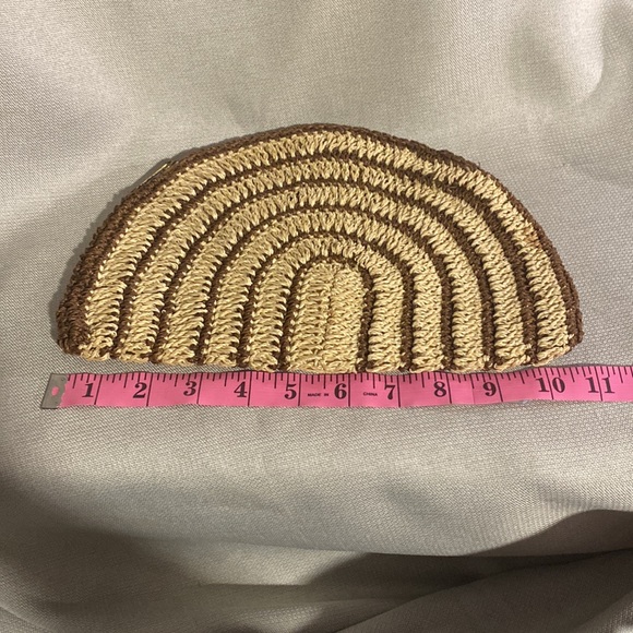 Vintage Marcus Brothers Woven Raffia Zippered Make Up Pouch - Picture 6 of 7
